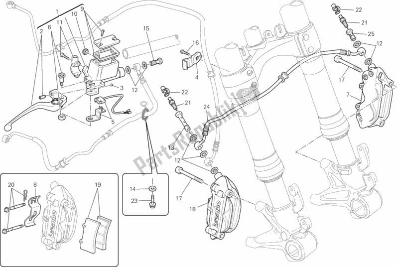 Todas las partes para Sistema De Freno Delantero de Ducati Monster 796 ABS Anniversary 2013